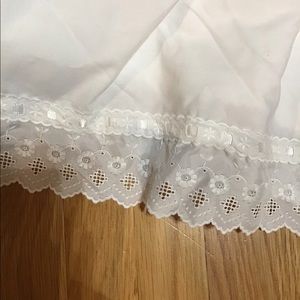 White Lace Trim Kids Skirt